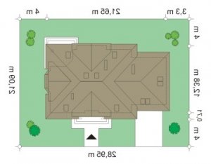 Usytuowanie budynku Benedykt 5  w wersji lustrzanej