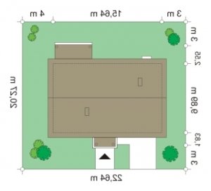 Usytuowanie budynku Bursztyn  w wersji lustrzanej