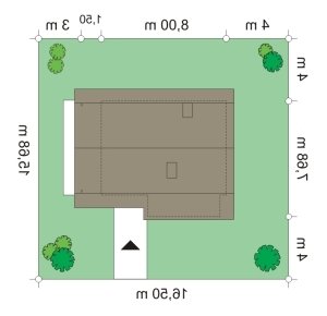 Usytuowanie budynku Chatka drewniana  w wersji lustrzanej