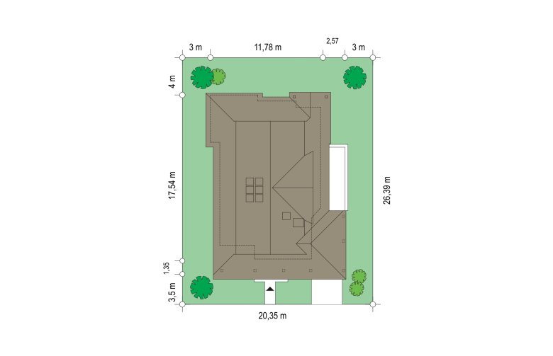 Projekt domu z bala Czapla (37) - Usytuowanie