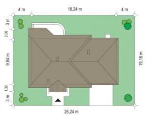 Usytuowanie budynku Cztery kąty (39)