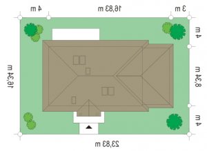 Usytuowanie budynku Dominik 2  w wersji lustrzanej