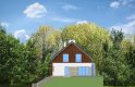 Projekt domu jednorodzinnego Dom na górce  - elewacja 4