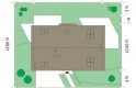 Projekt domu jednorodzinnego Dom na górce  - usytuowanie - wersja lustrzana