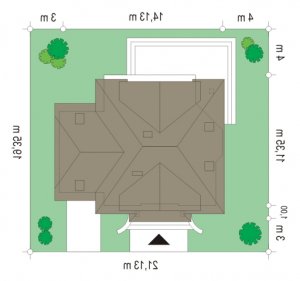 Usytuowanie budynku Dom na medal 2 (54) w wersji lustrzanej