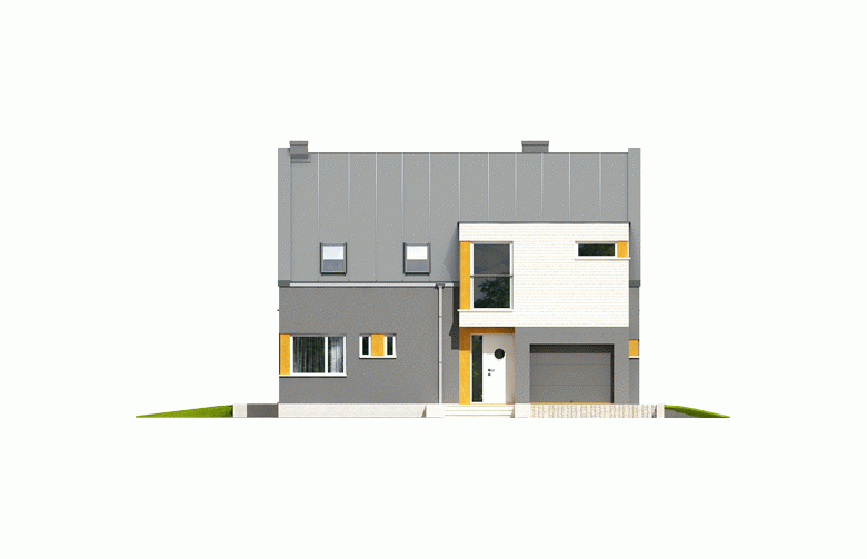 Projekt domu jednorodzinnego Antek G1 - elewacja 1