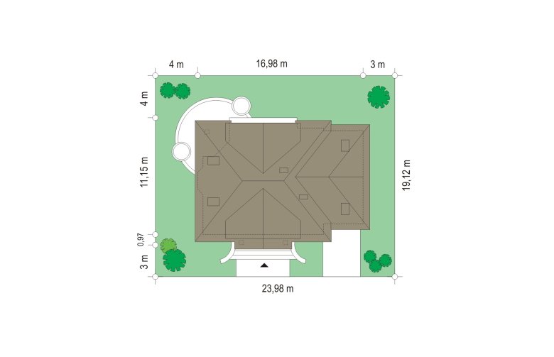 Projekt domu piętrowego Faworyt (65) - Usytuowanie