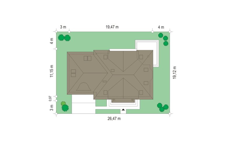 Projekt domu jednorodzinnego Faworyt 2 (66) - Usytuowanie