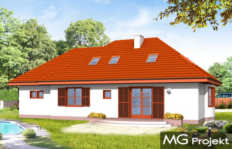 Projekt domu jednorodzinnego Gargamel z garażem (81)