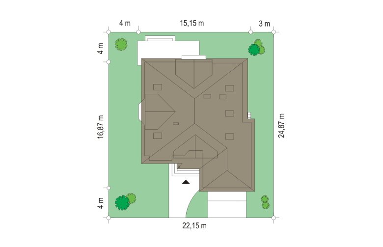 Projekt domu jednorodzinnego Hornówek 2 (87) - Usytuowanie