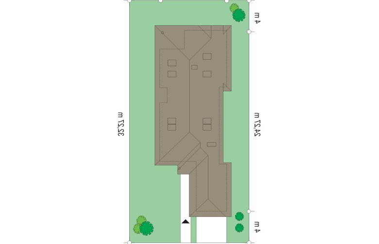 Projekt domu jednorodzinnego Jamnik 2 (94) - Usytuowanie - wersja lustrzana