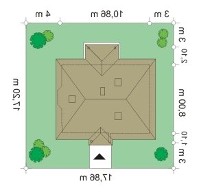 Usytuowanie budynku Klejnot (111) w wersji lustrzanej