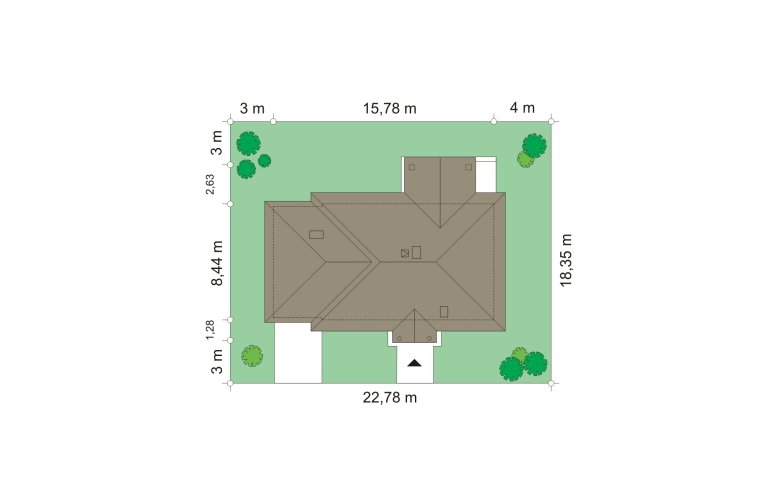 Projekt domu dwurodzinnego Czaruś (38) - Usytuowanie