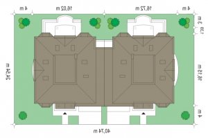 Usytuowanie budynku Komorów (117) w wersji lustrzanej