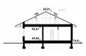 Projekt domu dwurodzinnego Bartek - przekrój 1