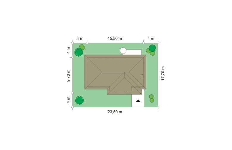 Projekt domu dwurodzinnego Kujawiak (121) - Usytuowanie