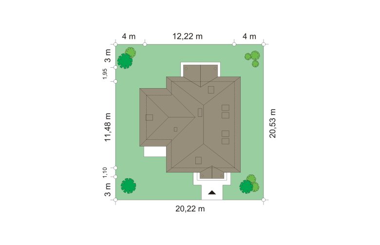 Projekt domu jednorodzinnego Mazurek 2 (133) - Usytuowanie