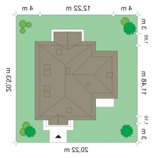 Usytuowanie budynku Mazurek 2 (133) w wersji lustrzanej