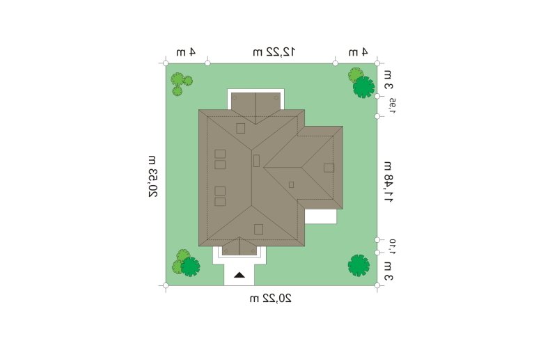 Projekt domu jednorodzinnego Mazurek 2 (133) - Usytuowanie - wersja lustrzana