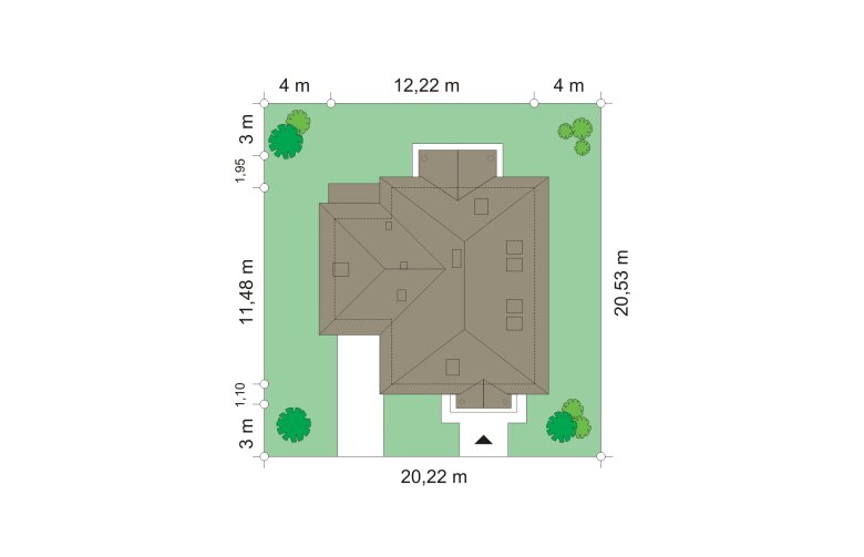 Projekt domu jednorodzinnego Mazurek 3 (134) - Usytuowanie