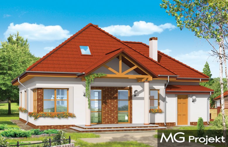 Projekt domu jednorodzinnego Mazurek 3 (134)