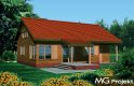 Projekt domu z bala Modrzewiowy (138) - wizualizacja 0
