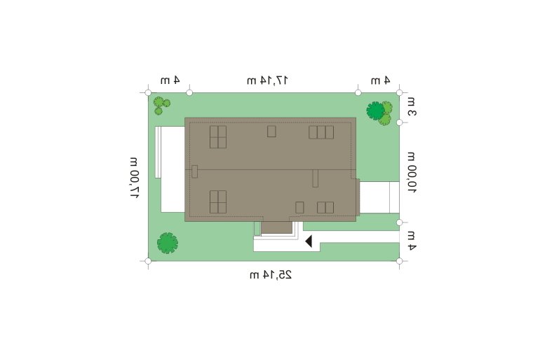 Projekt domu jednorodzinnego Nowoczesny (147) - Usytuowanie - wersja lustrzana