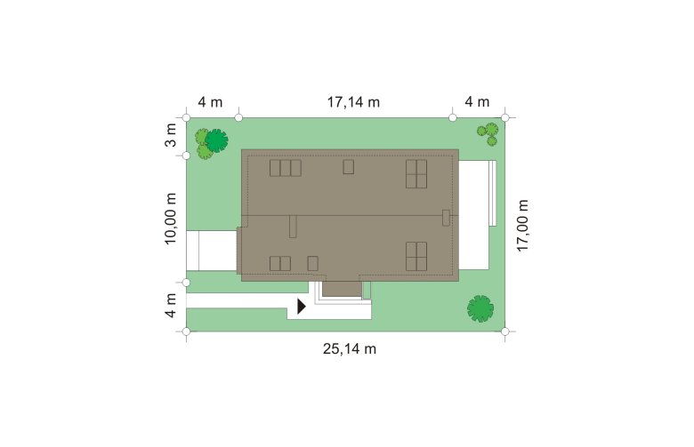 Projekt domu jednorodzinnego Nowoczesny 2 (148) - Usytuowanie