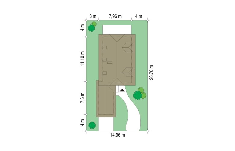 Projekt domu jednorodzinnego Pierwszy Dom 2 (158) - Usytuowanie