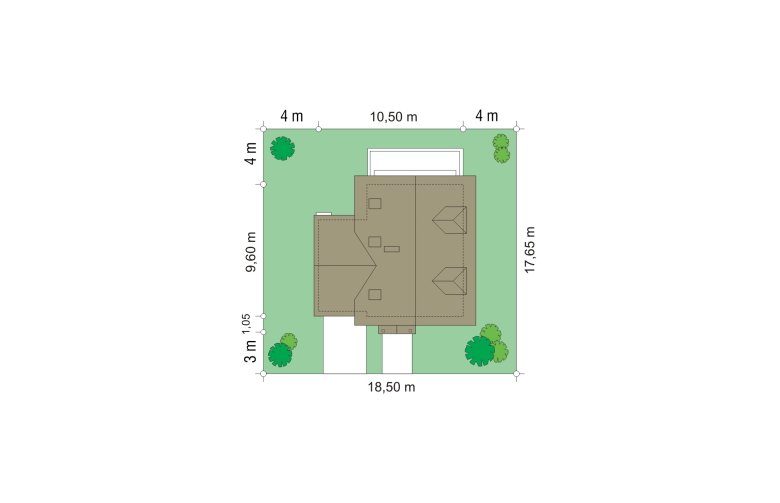 Projekt domu jednorodzinnego Pierwszy Dom 3 (159) - Usytuowanie