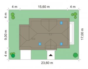 Usytuowanie budynku Pogodny 3 (162)