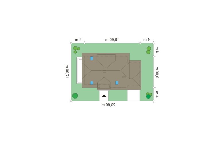 Projekt domu jednorodzinnego Pogodny 3 (162) - Usytuowanie - wersja lustrzana