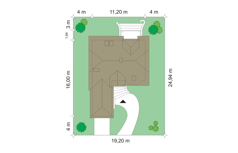 Projekt domu jednorodzinnego Pogodny 4 (163) - Usytuowanie