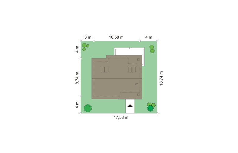 Projekt domu dwurodzinnego Bonifacy (26) - Usytuowanie