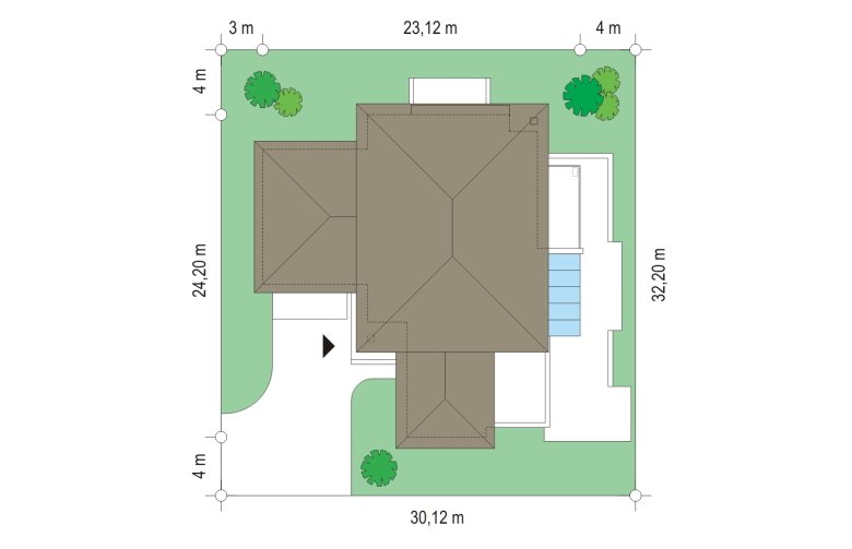 Projekt domu szkieletowego Prestiżowy (168) - Usytuowanie