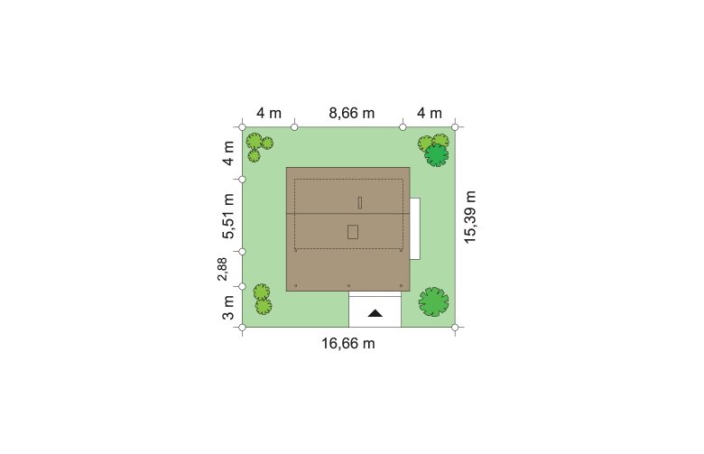 Projekt domu z bala Przepiórka (172) - Usytuowanie