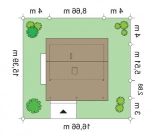 Usytuowanie budynku Przepiórka (172) w wersji lustrzanej