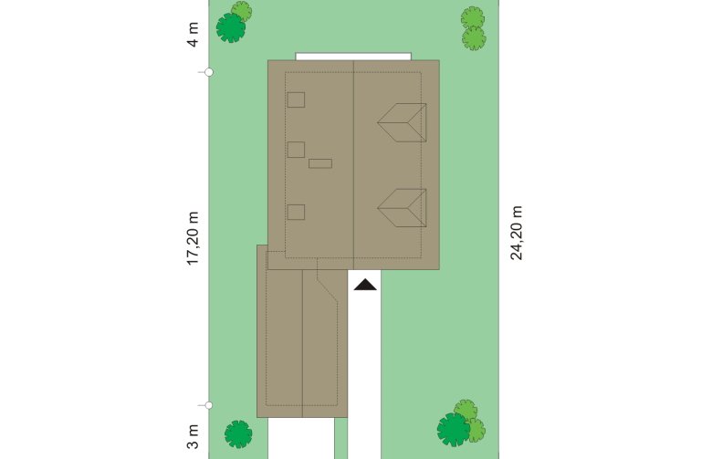 Projekt domu jednorodzinnego Puchatek (175) - Usytuowanie