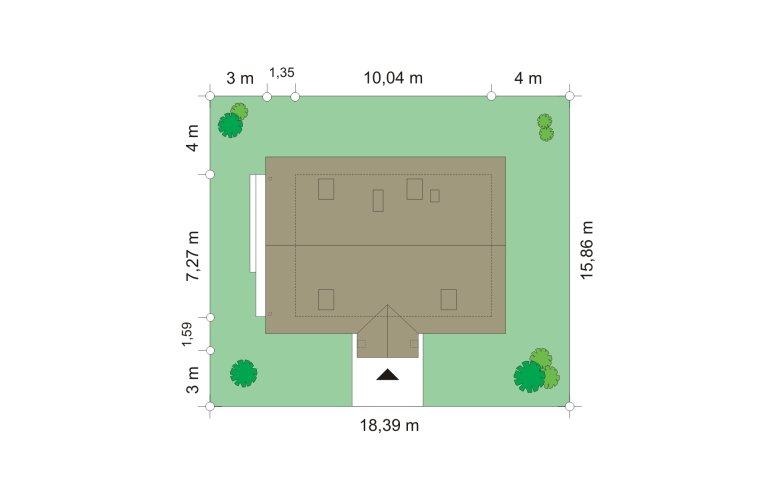 Projekt domu jednorodzinnego Radosny (176) - Usytuowanie