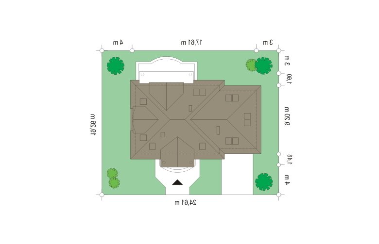 Projekt domu jednorodzinnego Saga 3 (190) - Usytuowanie - wersja lustrzana