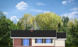 Elewacja projektu Słoneczny z garażem (194) - 2 - wersja lustrzana