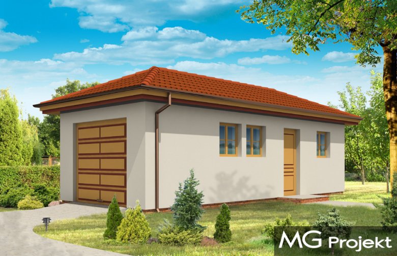 Projekt domu energooszczędnego Garaż BG05 (428)