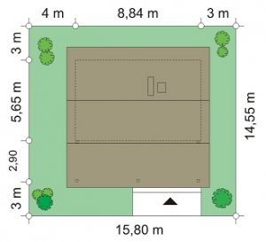 Usytuowanie budynku Sosenka 2 (202)