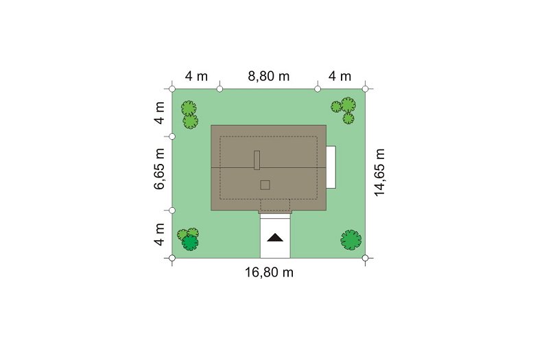 Projekt domu jednorodzinnego Sosenka 3 (203) - Usytuowanie