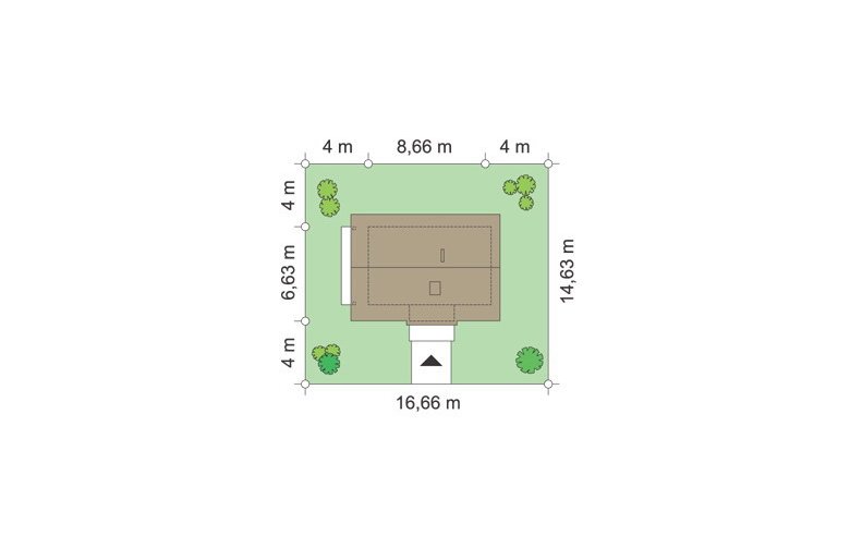 Projekt domu z bala Sosenka 4 (204) - Usytuowanie