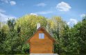 Projekt domu z bala Sosenka drewniana (205) - elewacja 3