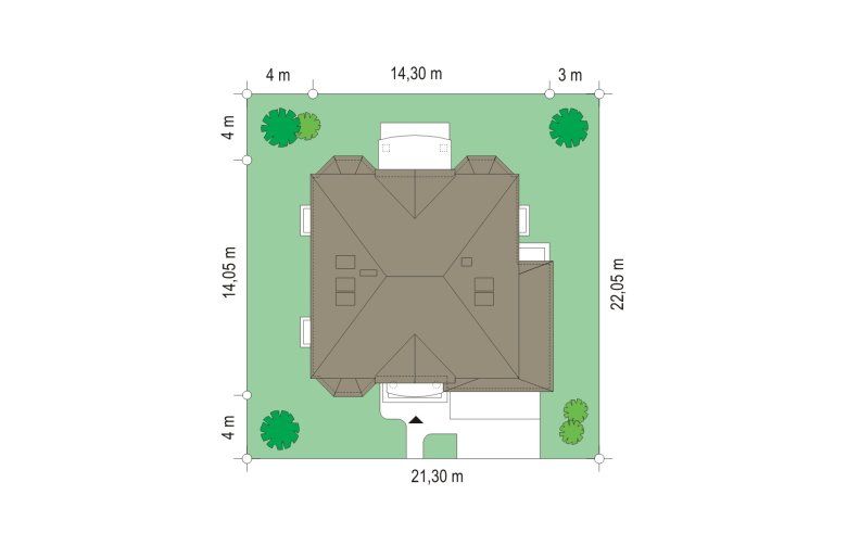 Projekt domu szkieletowego Stylowy (207) - Usytuowanie