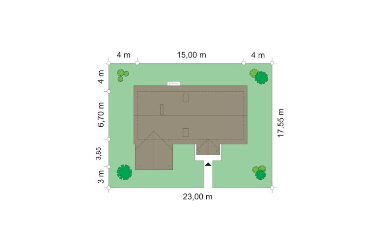 Projekt domu jednorodzinnego Szczygieł (211) - Usytuowanie