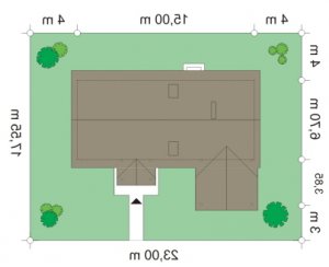 Usytuowanie budynku Szczygieł (211) w wersji lustrzanej