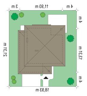 Usytuowanie budynku Szmaragd (213) w wersji lustrzanej